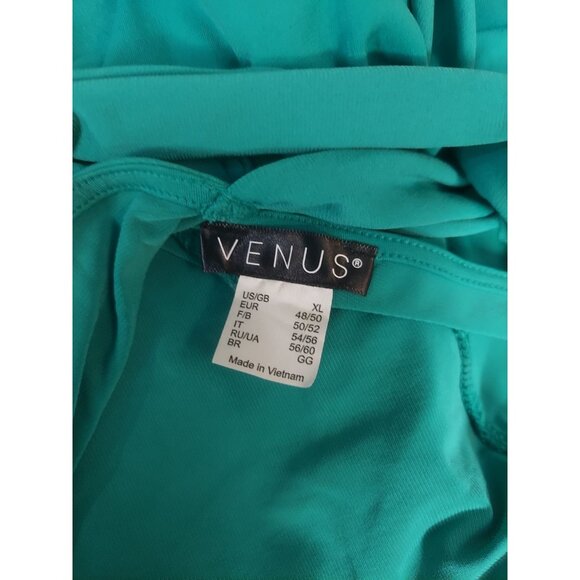 Venus Green Strappy Back Bodycon Fully ruched SEXY! Dress Womens Size XL a - Picture 3 of 4